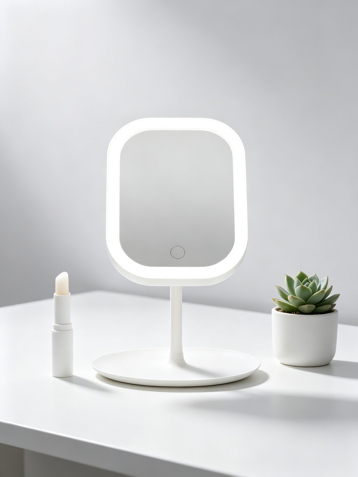 💄 Daughter | Lighted White Tabletop Vanity | LED Makeup Mirror