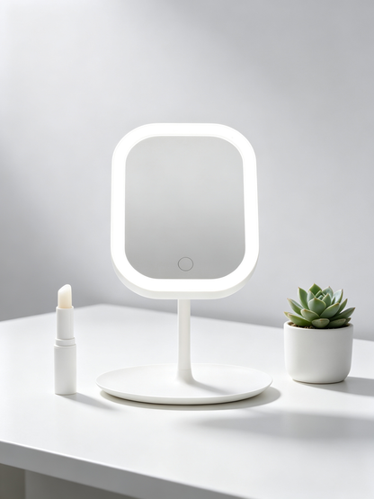 💄 Daughter | Lighted White Tabletop Vanity | LED Makeup Mirror