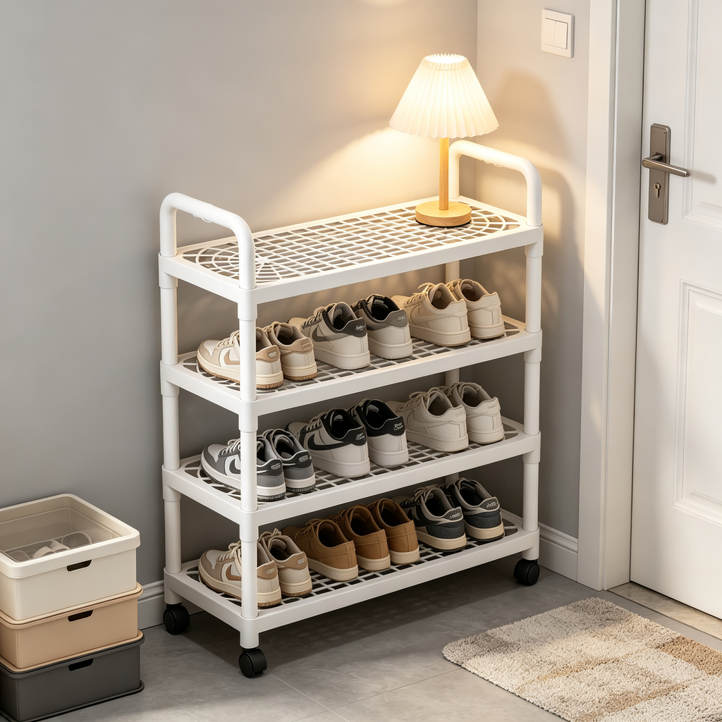 👟 Shoe Rack | Durable Plastic | Entryway | For Families | Clean Tiered Storage