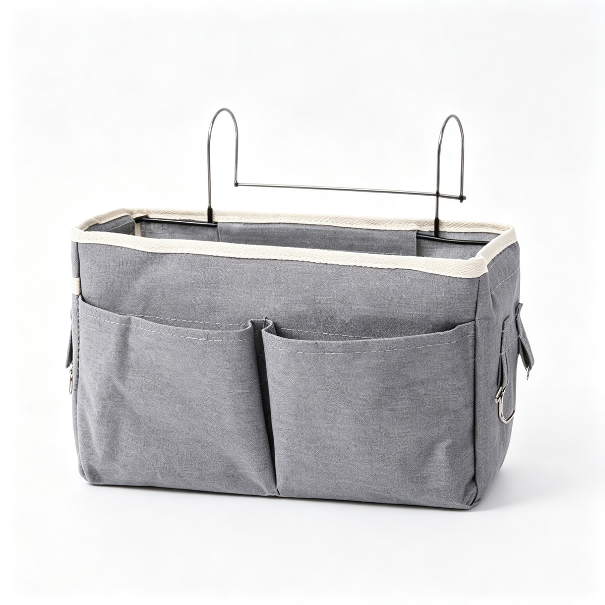 🎓 Student | Gray Sturdy Linen Fabric | Hanging Bedside Caddy