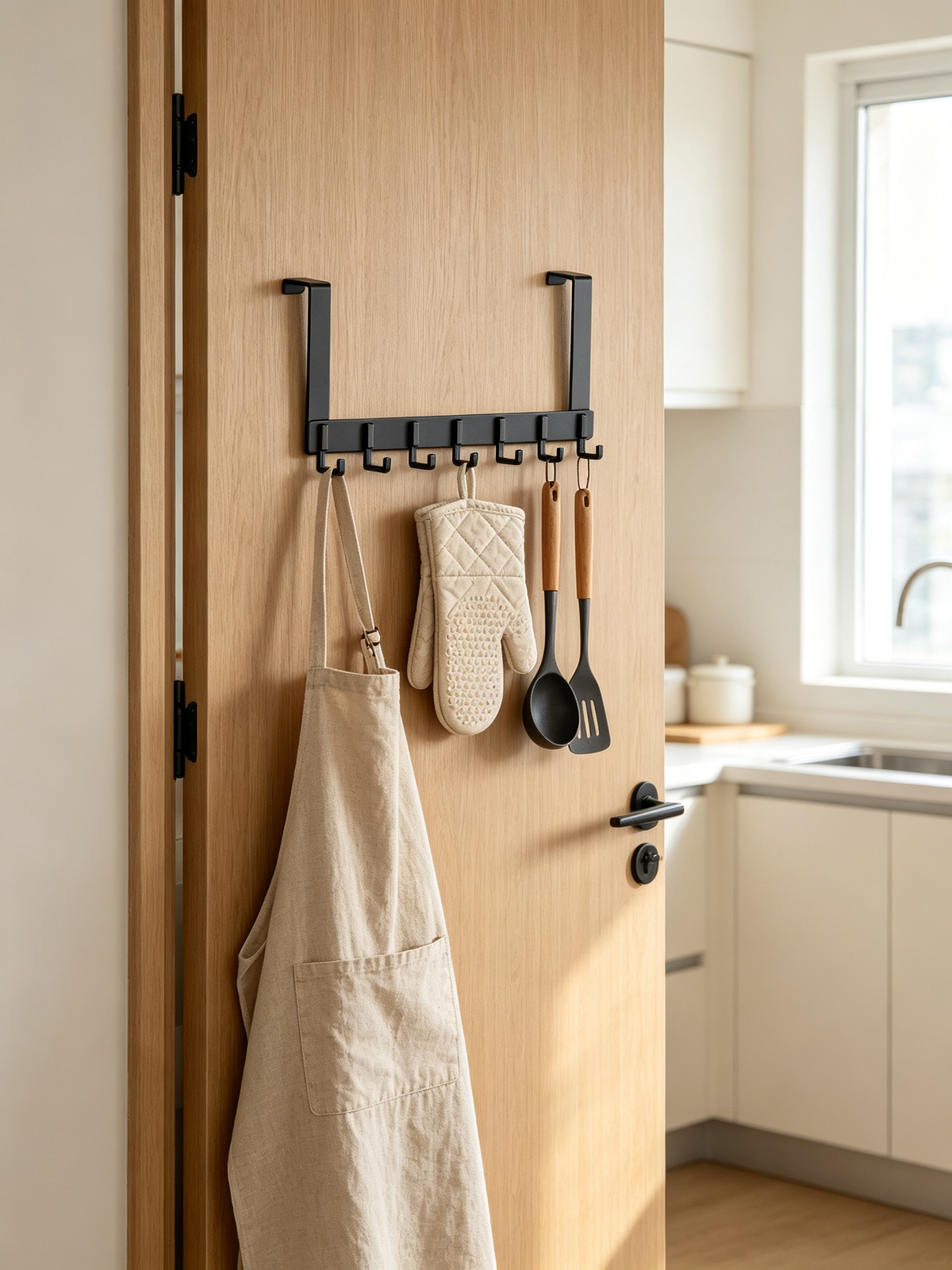 🎁 Housewarming | Sturdy Matte Black Metal | Over Door Hooks