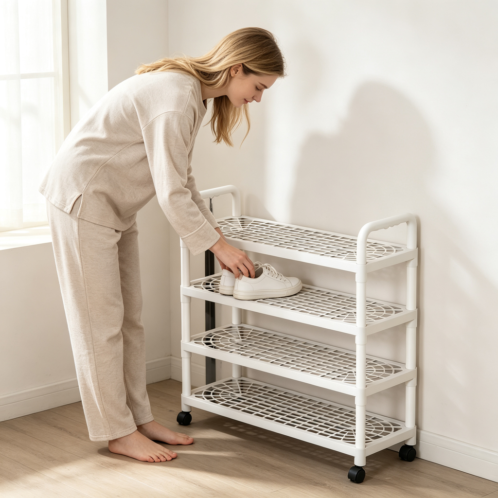 👟 Shoe Rack | Durable Plastic | Entryway | For Families | Clean Tiered Storage