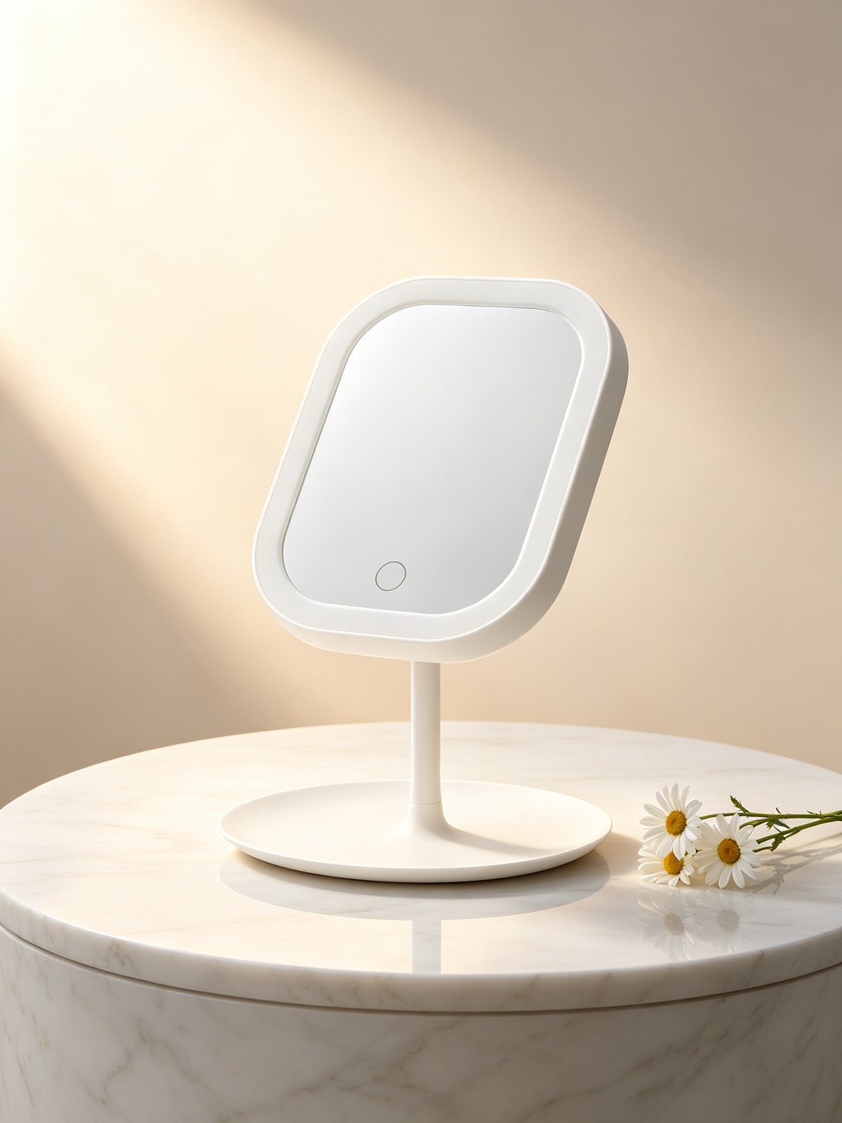 💄 Daughter | Lighted White Tabletop Vanity | LED Makeup Mirror
