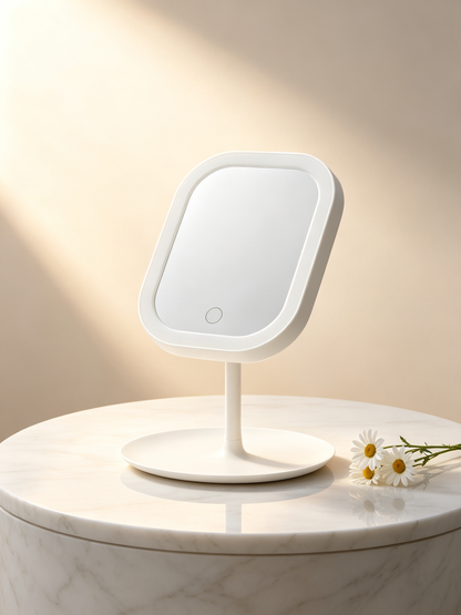 💄 Daughter | Lighted White Tabletop Vanity | LED Makeup Mirror