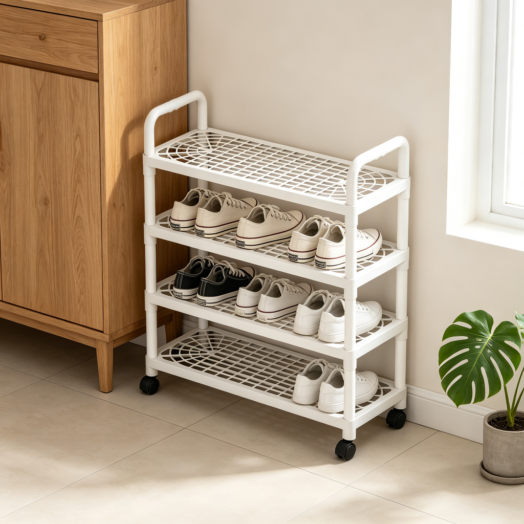 👟 Shoe Rack | Durable Plastic | Entryway | For Families | Clean Tiered Storage