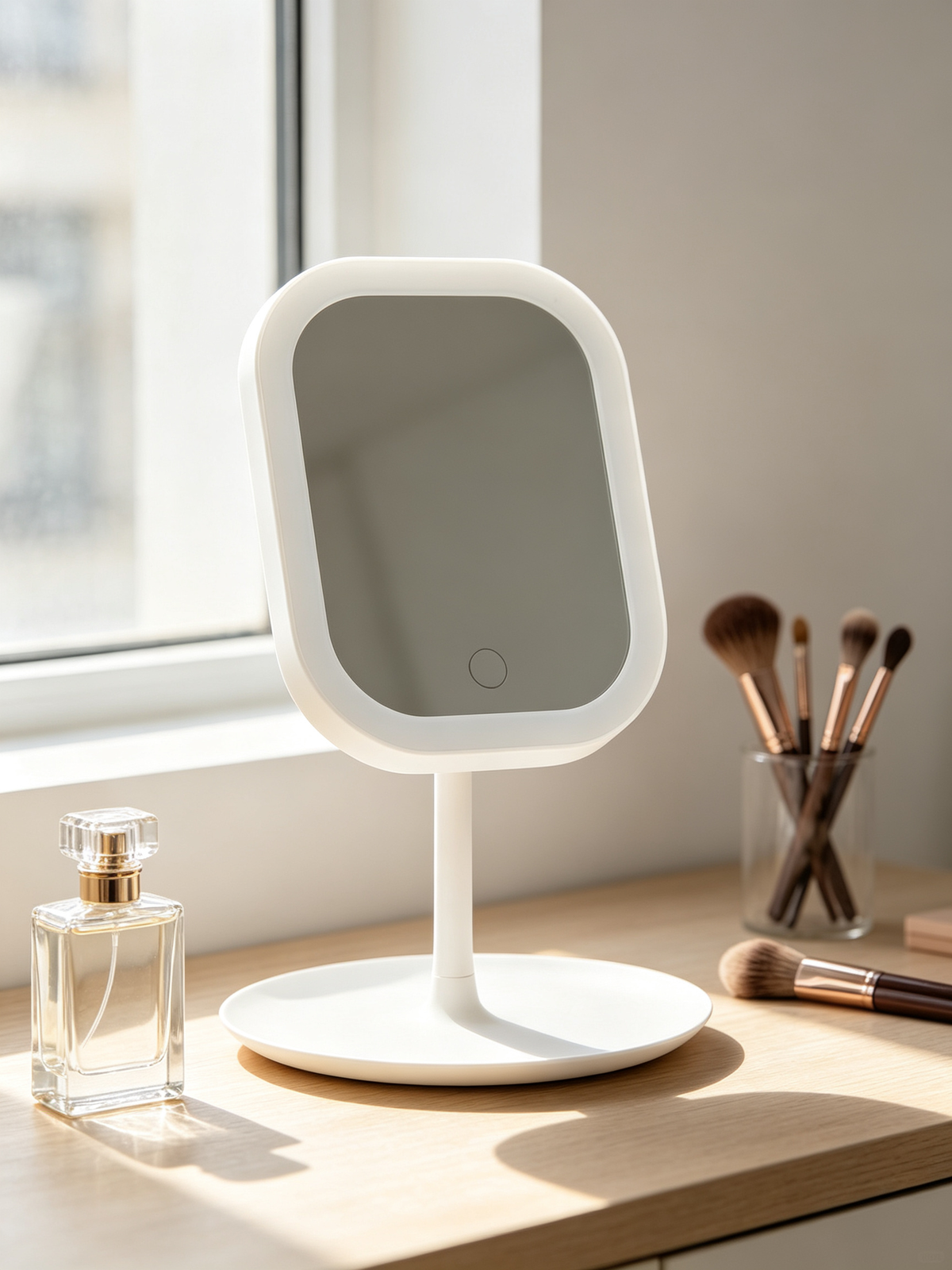 💄 Daughter | Lighted White Tabletop Vanity | LED Makeup Mirror