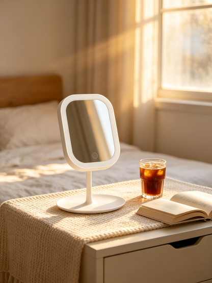 💄 Daughter | Lighted White Tabletop Vanity | LED Makeup Mirror