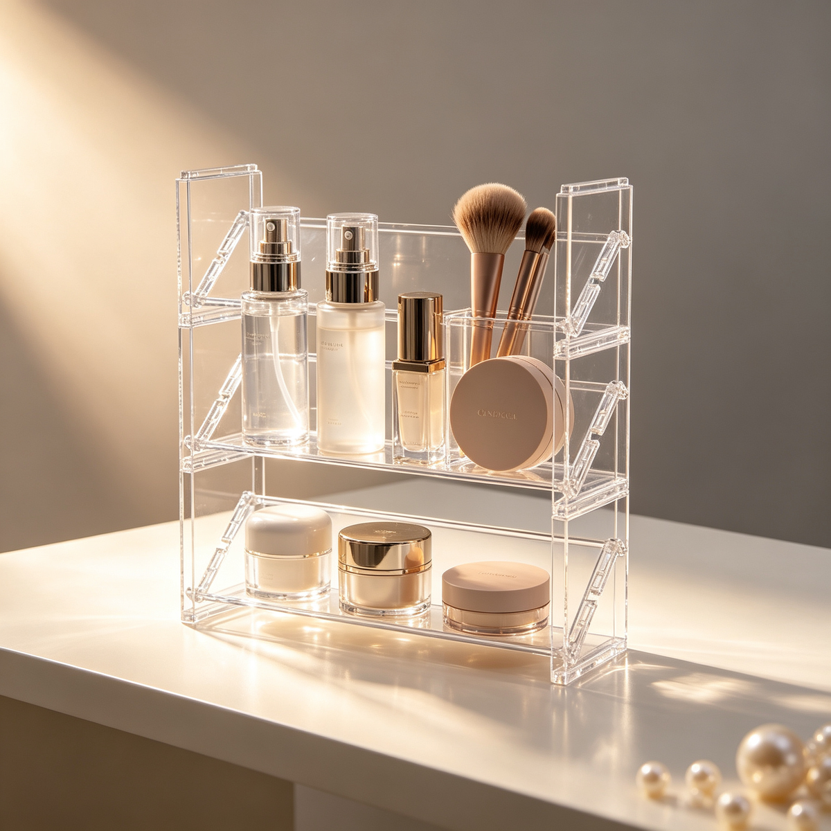 💎 Makeup Storage | Clear Acrylic | Vanity | For Her | Sleek Organizer
