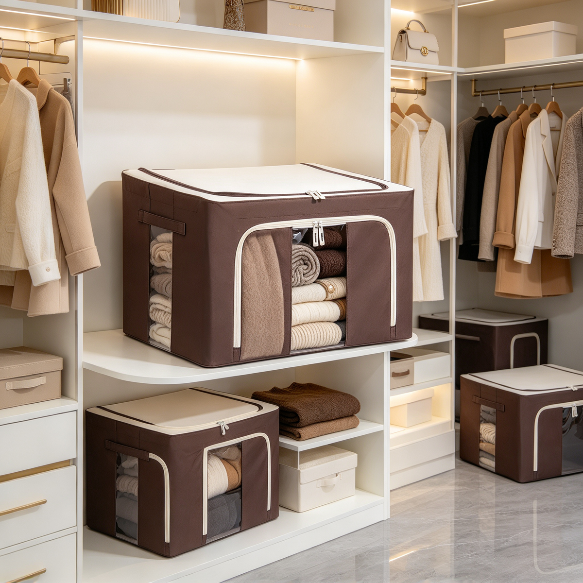 📦 Storage Essential | Durable Fabric Organizer | Closet & Home Use | Practical Gift Choice | Foldable Space Saver