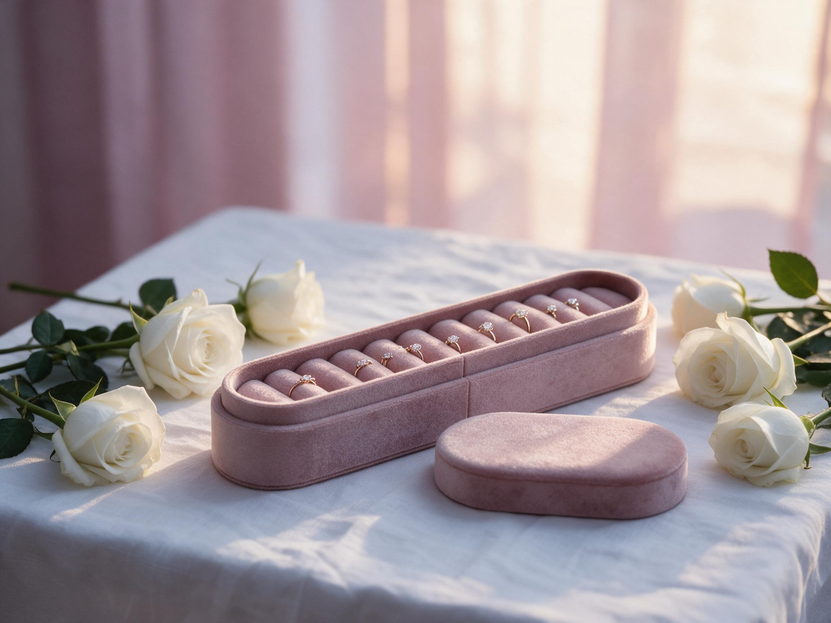 💍 Luxury Essential | Soft Velvet Interior | Jewelry Vanity Storage | Romantic Gift Choice | Elegant Ring Display