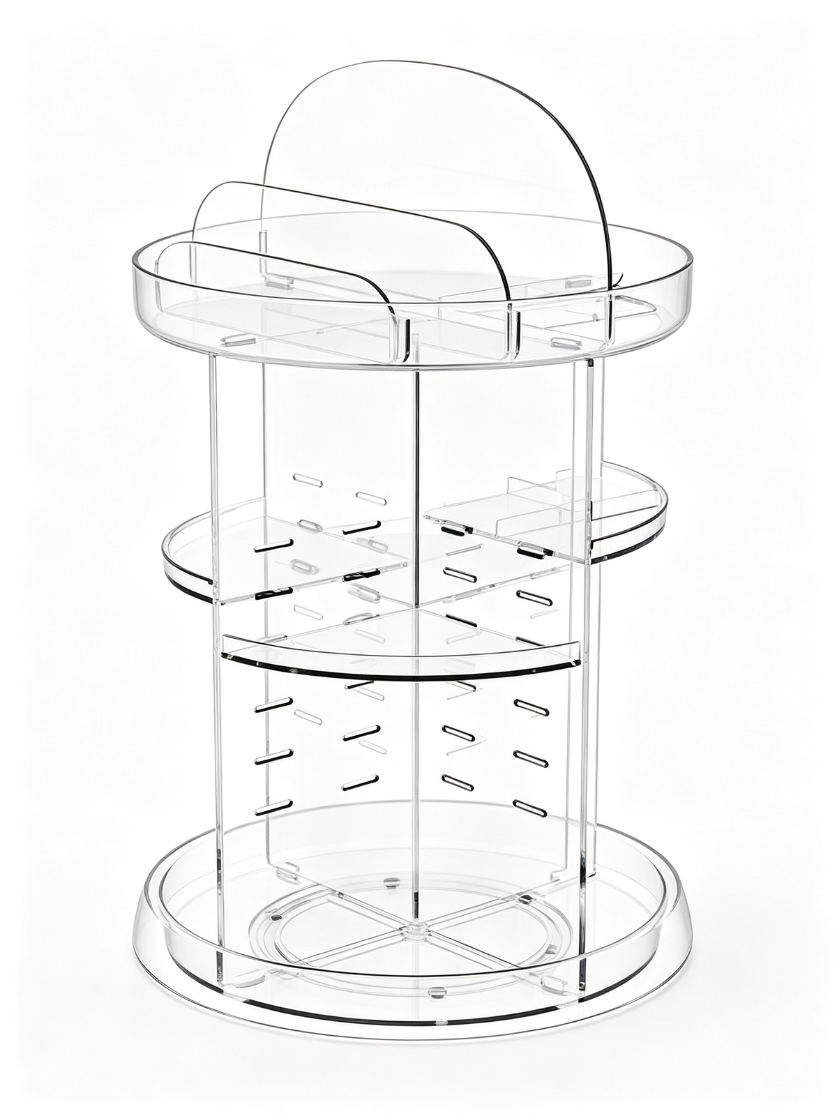 💄 Beauty Essential | Clear Acrylic Organizer | Vanity Storage | Elegant Gift Choice | 360° Rotating Display