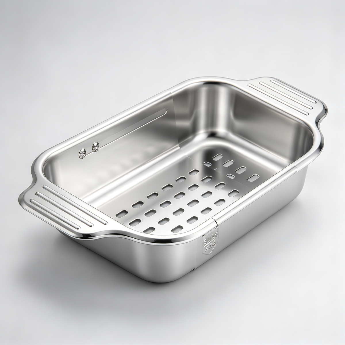 🍽️ Kitchen Essential | Stainless Steel Design | Sink & Counter Use | Adjustable Drain Basket