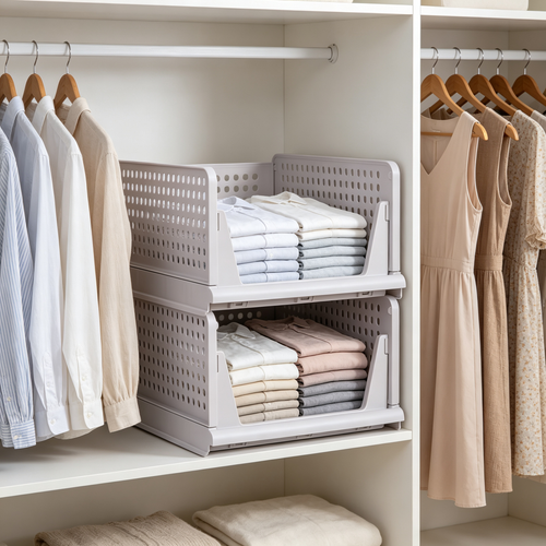 🗂️ Storage Upgrade | Durable Plastic Organizer | Closet Space Use | Smart Gift Choice | Adjustable Layer Design